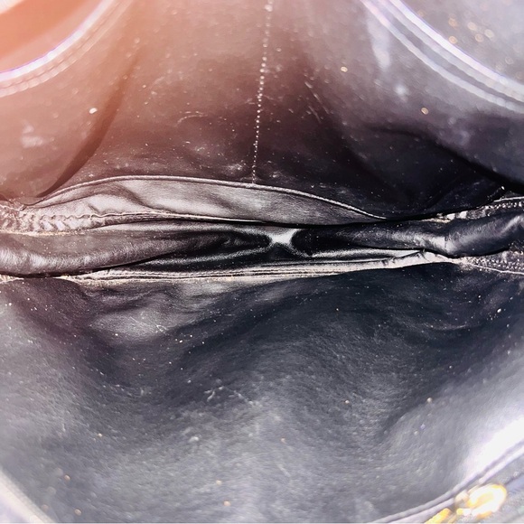 Vtg Longchamp Midnight Black Pebble Leather Adjustable Strap Crossbody Bag - Picture 11 of 11